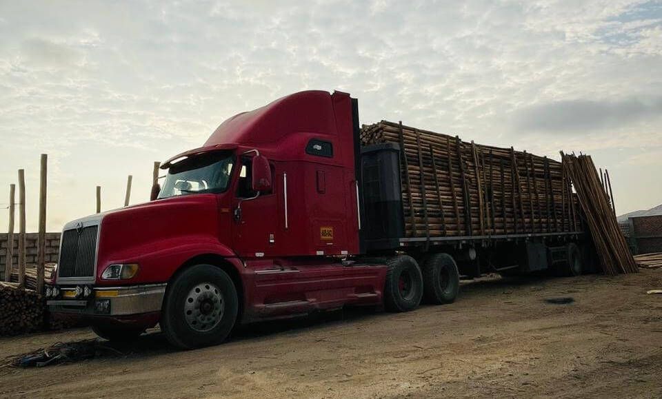 Entrega de madera en obra